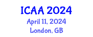 International Conference on Aeronautics and Aeroengineering (ICAA) April 11, 2024 - London, United Kingdom