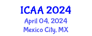 International Conference on Aeronautics and Aeroengineering (ICAA) April 04, 2024 - Mexico City, Mexico