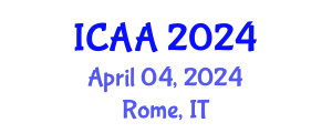 International Conference on Aeronautics and Aeroengineering (ICAA) April 04, 2024 - Rome, Italy