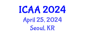 International Conference on Aeronautics and Aeroengineering (ICAA) April 25, 2024 - Seoul, Republic of Korea