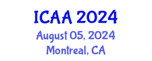 International Conference on Aeronautics and Aeroengineering (ICAA) August 05, 2024 - Montreal, Canada