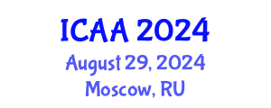 International Conference on Aeronautics and Aeroengineering (ICAA) August 29, 2024 - Moscow, Russia