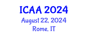 International Conference on Aeronautics and Aeroengineering (ICAA) August 22, 2024 - Rome, Italy