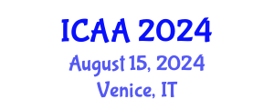 International Conference on Aeronautics and Aeroengineering (ICAA) August 15, 2024 - Venice, Italy