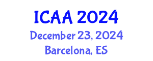 International Conference on Aeronautics and Aeroengineering (ICAA) December 23, 2024 - Barcelona, Spain