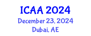International Conference on Aeronautics and Aeroengineering (ICAA) December 23, 2024 - Dubai, United Arab Emirates