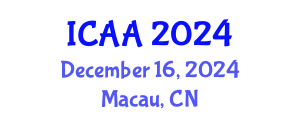 International Conference on Aeronautics and Aeroengineering (ICAA) December 16, 2024 - Macau, China