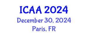 International Conference on Aeronautics and Aeroengineering (ICAA) December 30, 2024 - Paris, France