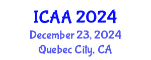 International Conference on Aeronautics and Aeroengineering (ICAA) December 23, 2024 - Quebec City, Canada