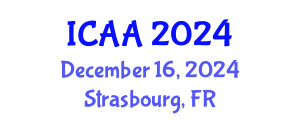 International Conference on Aeronautics and Aeroengineering (ICAA) December 16, 2024 - Strasbourg, France