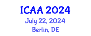 International Conference on Aeronautics and Aeroengineering (ICAA) July 22, 2024 - Berlin, Germany