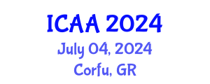 International Conference on Aeronautics and Aeroengineering (ICAA) July 04, 2024 - Corfu, Greece