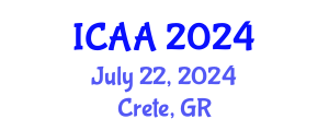 International Conference on Aeronautics and Aeroengineering (ICAA) July 22, 2024 - Crete, Greece