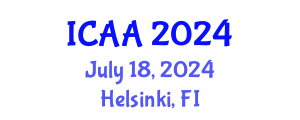 International Conference on Aeronautics and Aeroengineering (ICAA) July 18, 2024 - Helsinki, Finland