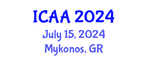 International Conference on Aeronautics and Aeroengineering (ICAA) July 15, 2024 - Mykonos, Greece