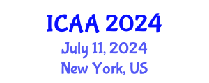 International Conference on Aeronautics and Aeroengineering (ICAA) July 11, 2024 - New York, United States