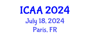 International Conference on Aeronautics and Aeroengineering (ICAA) July 18, 2024 - Paris, France