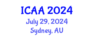 International Conference on Aeronautics and Aeroengineering (ICAA) July 29, 2024 - Sydney, Australia