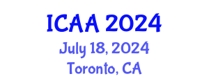 International Conference on Aeronautics and Aeroengineering (ICAA) July 18, 2024 - Toronto, Canada