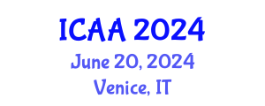 International Conference on Aeronautics and Aeroengineering (ICAA) June 20, 2024 - Venice, Italy