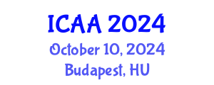 International Conference on Aeronautics and Aeroengineering (ICAA) October 10, 2024 - Budapest, Hungary