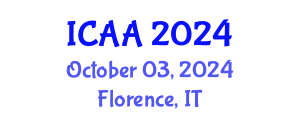 International Conference on Aeronautics and Aeroengineering (ICAA) October 03, 2024 - Florence, Italy