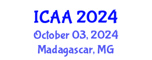 International Conference on Aeronautics and Aeroengineering (ICAA) October 03, 2024 - Madagascar, Madagascar