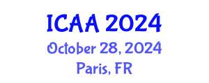 International Conference on Aeronautics and Aeroengineering (ICAA) October 28, 2024 - Paris, France