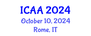 International Conference on Aeronautics and Aeroengineering (ICAA) October 10, 2024 - Rome, Italy