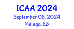 International Conference on Aeronautics and Aeroengineering (ICAA) September 05, 2024 - Málaga, Spain