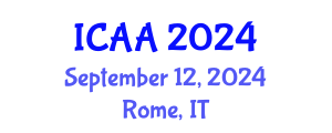 International Conference on Aeronautics and Aeroengineering (ICAA) September 12, 2024 - Rome, Italy