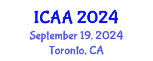 International Conference on Aeronautics and Aeroengineering (ICAA) September 19, 2024 - Toronto, Canada