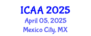 International Conference on Aeronautics and Aeroengineering (ICAA) April 05, 2025 - Mexico City, Mexico