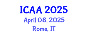 International Conference on Aeronautics and Aeroengineering (ICAA) April 08, 2025 - Rome, Italy