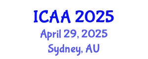 International Conference on Aeronautics and Aeroengineering (ICAA) April 29, 2025 - Sydney, Australia