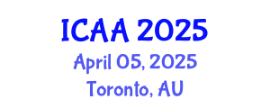 International Conference on Aeronautics and Aeroengineering (ICAA) April 05, 2025 - Toronto, Australia