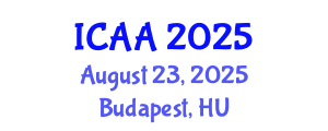 International Conference on Aeronautics and Aeroengineering (ICAA) August 23, 2025 - Budapest, Hungary