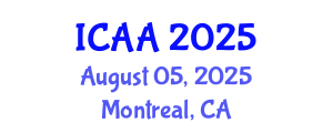 International Conference on Aeronautics and Aeroengineering (ICAA) August 05, 2025 - Montreal, Canada
