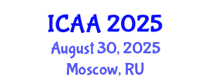 International Conference on Aeronautics and Aeroengineering (ICAA) August 30, 2025 - Moscow, Russia