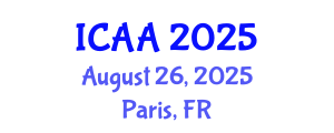 International Conference on Aeronautics and Aeroengineering (ICAA) August 26, 2025 - Paris, France