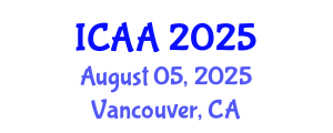 International Conference on Aeronautics and Aeroengineering (ICAA) August 05, 2025 - Vancouver, Canada