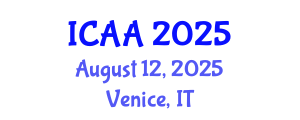 International Conference on Aeronautics and Aeroengineering (ICAA) August 12, 2025 - Venice, Italy