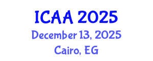 International Conference on Aeronautics and Aeroengineering (ICAA) December 13, 2025 - Cairo, Egypt