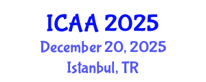 International Conference on Aeronautics and Aeroengineering (ICAA) December 20, 2025 - Istanbul, Turkey