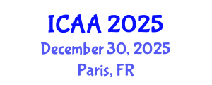 International Conference on Aeronautics and Aeroengineering (ICAA) December 30, 2025 - Paris, France