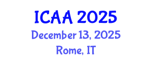 International Conference on Aeronautics and Aeroengineering (ICAA) December 13, 2025 - Rome, Italy