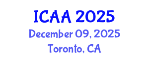 International Conference on Aeronautics and Aeroengineering (ICAA) December 09, 2025 - Toronto, Canada