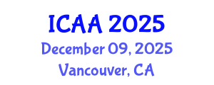 International Conference on Aeronautics and Aeroengineering (ICAA) December 09, 2025 - Vancouver, Canada