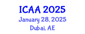International Conference on Aeronautics and Aeroengineering (ICAA) January 28, 2025 - Dubai, United Arab Emirates