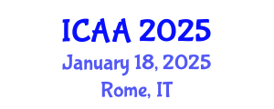 International Conference on Aeronautics and Aeroengineering (ICAA) January 18, 2025 - Rome, Italy